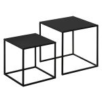 Salontafel metalen frame - Modern design - Draagvermogen 10 kg - Zwart