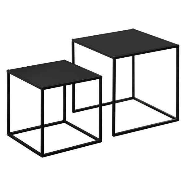 Salontafel metalen frame - Modern design - Draagvermogen 10 kg - Zwart