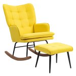 Schommelstoel - Relax&Comfort - Voetenbank - Beige