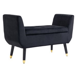 Bankrugleuning - Comfortabel zitten - Opbergvak - Zwart