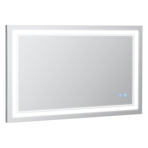 Badkamerspiegel - LuxeLife - LED verlichting - Aanraakschakelaar - Zwart