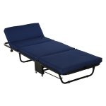 Logeerbed - Luxe Comfort - Opklapbaar & Verstelbaar - Blauw