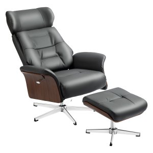 Fauteuil - Comfortabel en ligfunctie - Donkergrijs