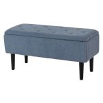 Opbergbank - Luxe - Gewatteerd - Blauw