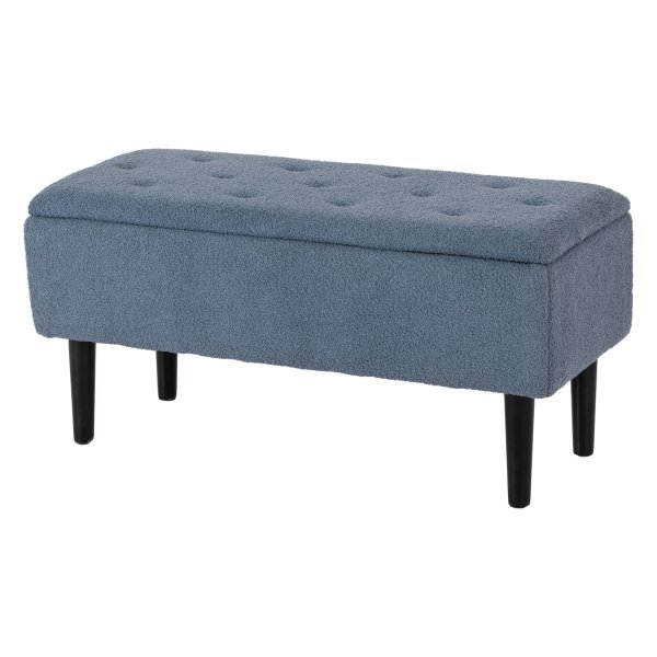 Opbergbank - Luxe - Gewatteerd - Blauw