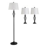 Lampenset - Vintage Collection - Tafel & Vloerlampen - Zwart/Wit