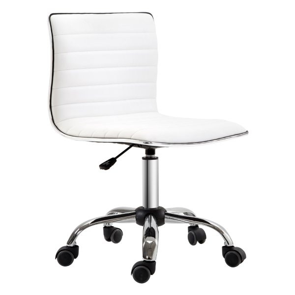 Kappersstoel - SalonPro - Verstelbare hoogte - Rugleuning - Wit