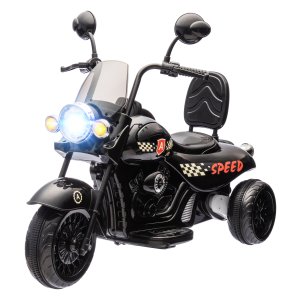 Kindermotorfiets - Stoer Chopper Design - Licht & Muziek - Zwart