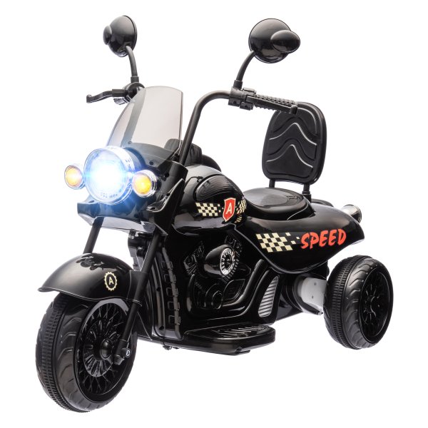 Kindermotorfiets - Stoer Chopper Design - Licht & Muziek - Zwart