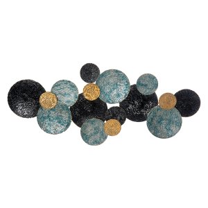 Wandsculptuur - Stijlvolle Woondecoratie - Modern & Uniek - Goud/Zwart