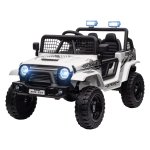 Elektrische Kinderauto - Afstandsbediening - LED-verlichting - Wit