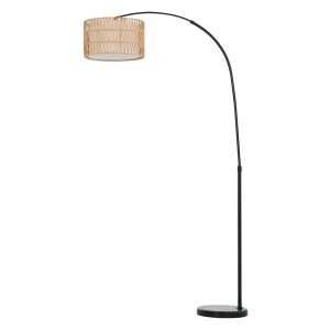 Vloerlamp - Verstelbaar - Hennepkoord - Zwart