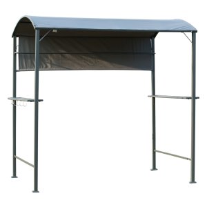 Barbecuepaviljoen - Vlamwerend dak - 2 planken - zwart