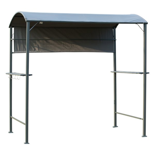 Barbecuepaviljoen - Vlamwerend dak - 2 planken - zwart