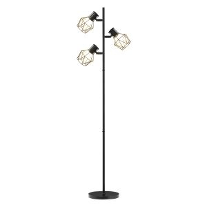 Vloerlamp - Staande - Flexibele lichtelementen - Boomachtige structuur - Zwart