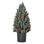 Kunstkerstboom - Zaza Home - Sneeuw bedekt - Besjes - Groen