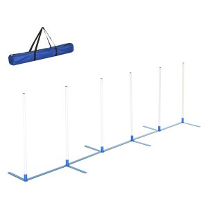 Hondentraining - Outdoor Life - Behendigheidstraining - Inclusief tas - Wit+blauw