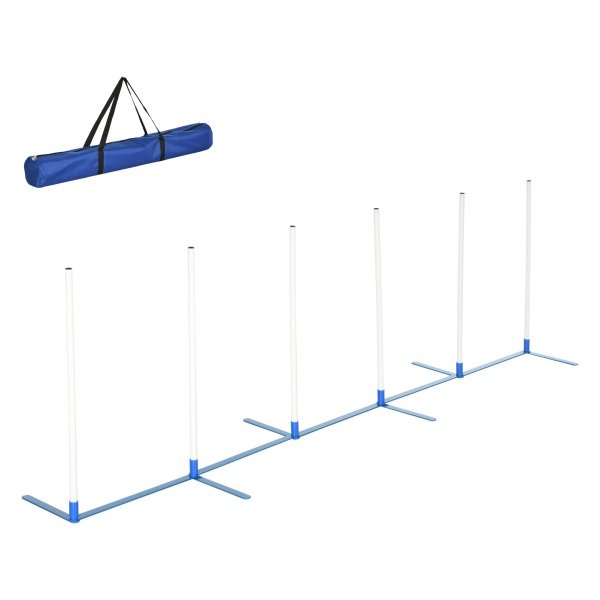 Hondentraining - Outdoor Life - Behendigheidstraining - Inclusief tas - Wit+blauw