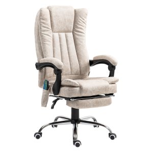 Massagestoel - Ergonomisch - Verwarmend - Crèmewit