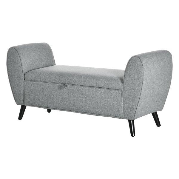 Bankbed - Comfortabel - Opbergruimte - Lichtgrijs