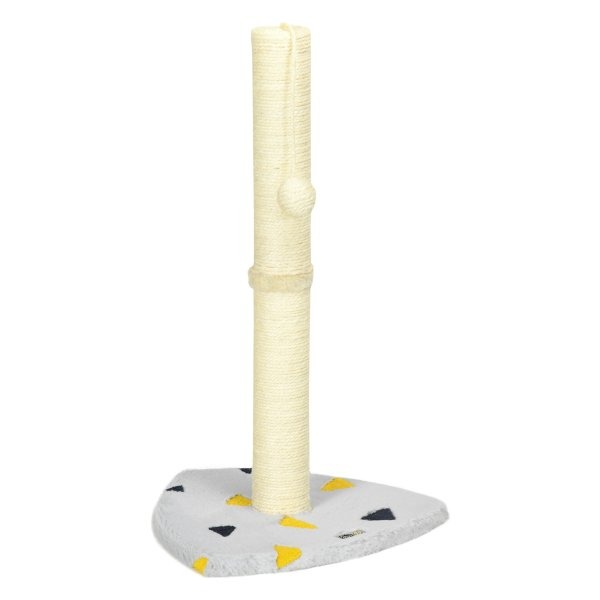 Krabpaal - Kattenparadijs - Krasbal - Jute kolom - Lichtgrijs + beige