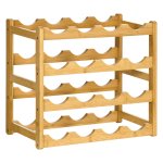 Wijnrek - Duurzaam Design - Natuurlijk Hout - Bamboe - Bruin
