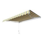 Luifel - Awneller - Handmatige bediening - Aluminium - Geel Grijs