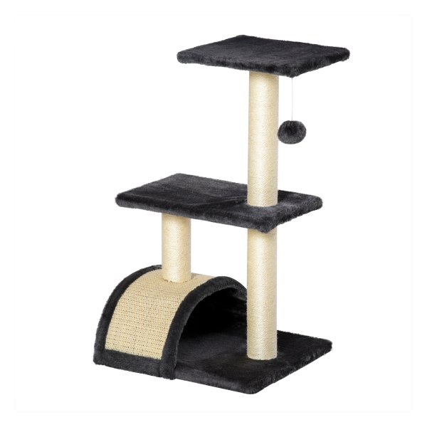 Klimboom - KattenClimbers - Sisal - Pluche - Donkergrijs