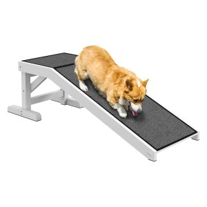 Huisdierenoprit – Antislip Comfort – Stevig Frame - Grijs/Wit