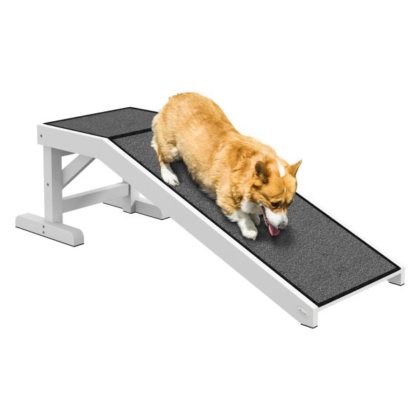Huisdierenoprit – Antislip Comfort – Stevig Frame - Grijs/Wit