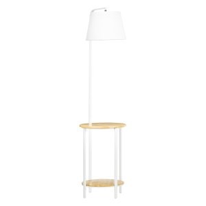 Vloerlamp – Lumina - Linnen lampenkap – Licht en wit