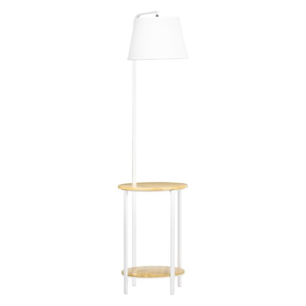 Vloerlamp – Lumina - Linnen lampenkap – Licht en wit