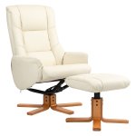 Luxe relaxstoel - comfortabel - ligfunctie - Crèmewit