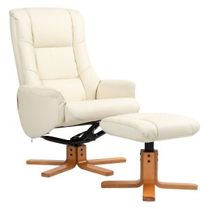 Luxe relaxstoel - comfortabel - ligfunctie - Crèmewit