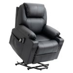 Massagefunctie - Verstelbare rugleuning - Luxe massagestoel - Zwart
