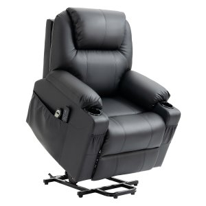 Massagefunctie - Verstelbare rugleuning - Luxe massagestoel - Zwart