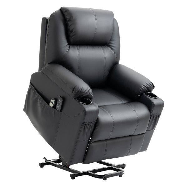 Massagefunctie - Verstelbare rugleuning - Luxe massagestoel - Zwart