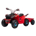 Kinderquad - Elektrisch - Met aanhanger - Rood