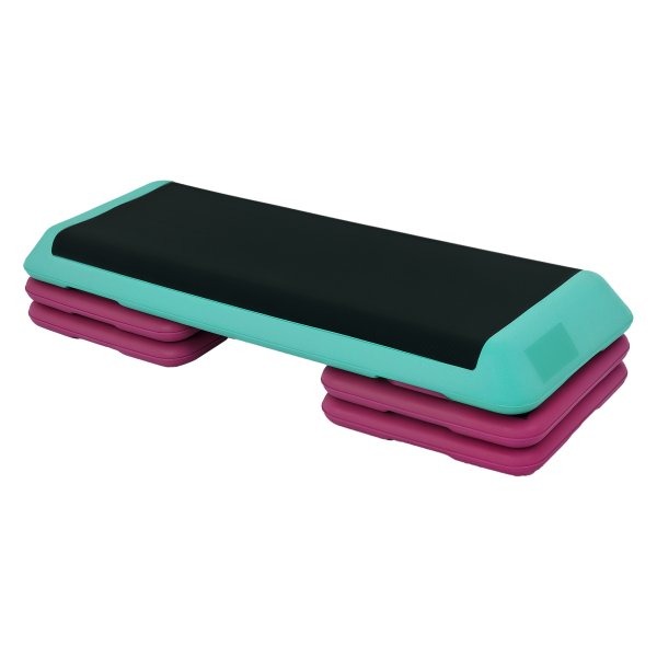 Staphoogte - Verstelbaar – Aerobics - Zwart/Groen/Violet