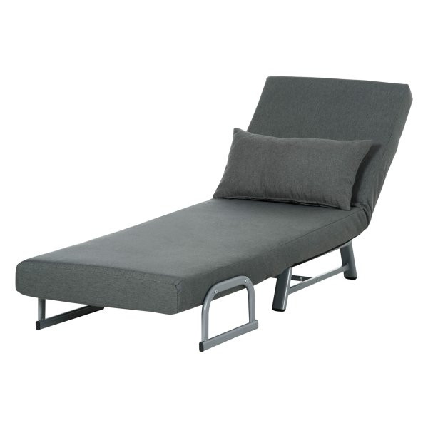 Stoel - Logeerstoel - Gestoffeerd - Ergonomisch - Donkergrijs