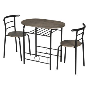 Keukentafelgroep - Stijlvolle Elegance - Ovaal ontwerp - Opbergvak - Zwart