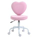 Computerstoel - Chief Fauteuil - Roze linnen - Hartvormige vulling