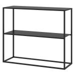 Bijzettafel - Stijlvol design - Handige opbergruimte - Zwart