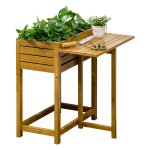 Bloembakbed – Inklapbaar tafelblad – Kruidenbak - Bruin