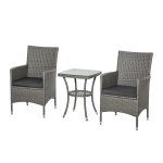 Bistroset - Rotan Balcony Meubelset - Poly Rotan - Grijs