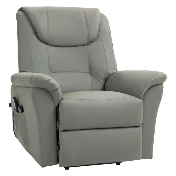 Comfortabele Ontspanningsstoel - Luxe Massage - Verwarming - Lichtgrijs