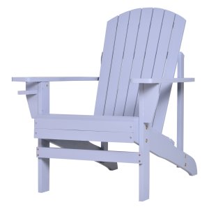 Tuinstoel - Adirondack - Bekerhouder - Ligstoel - Grijs