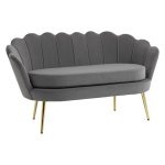Tweepersoonsbank - Stoffen - Loungebank - Grijs