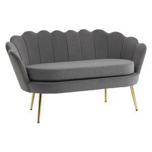 Tweepersoonsbank - Stoffen - Loungebank - Grijs