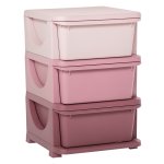 Kindermeubel - - Opbergkist met lades - Speelgoedopbergbox - Roze